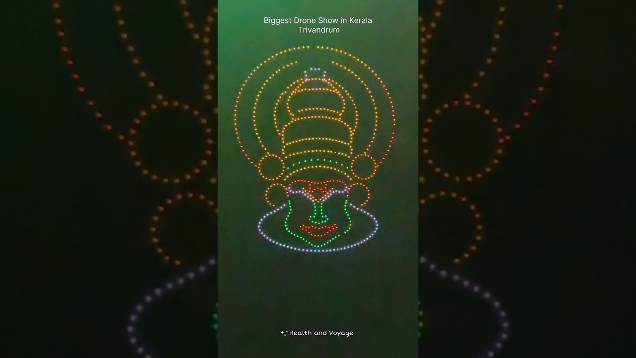 BIGGEST DRONE SHOW IN KERALA #trivandrum #fyp #keralagodsowncountry #trendingreels #onam #shorts