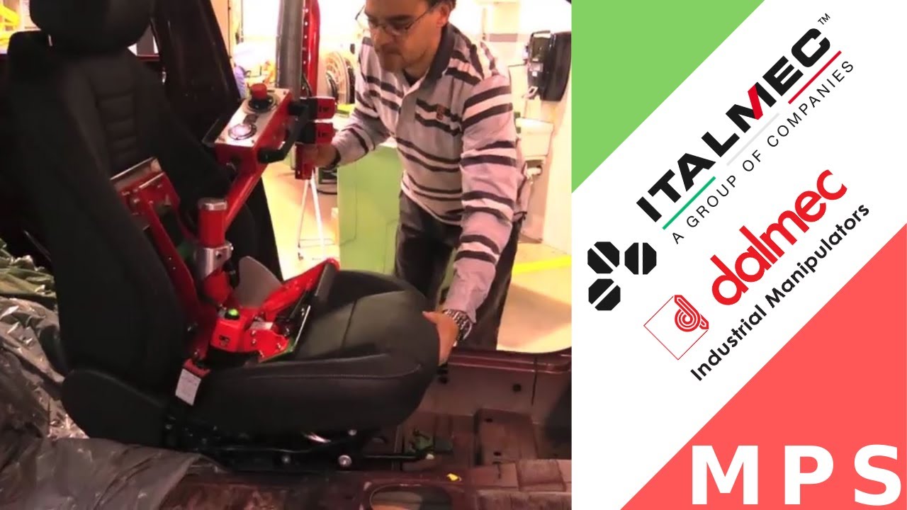 Dalmec Pneumatic Manipulator for handling Seats in Car-Motorcycle sector