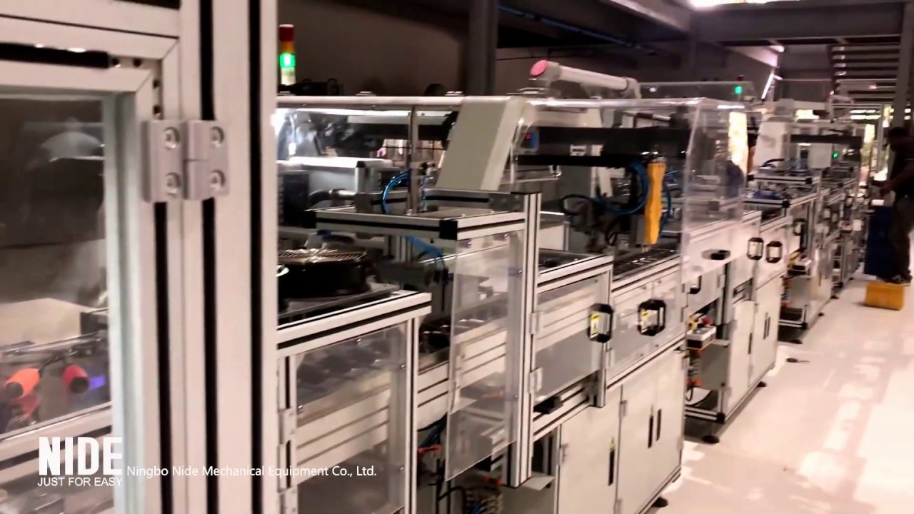 Automatic Motor armature rotor production assembly line video