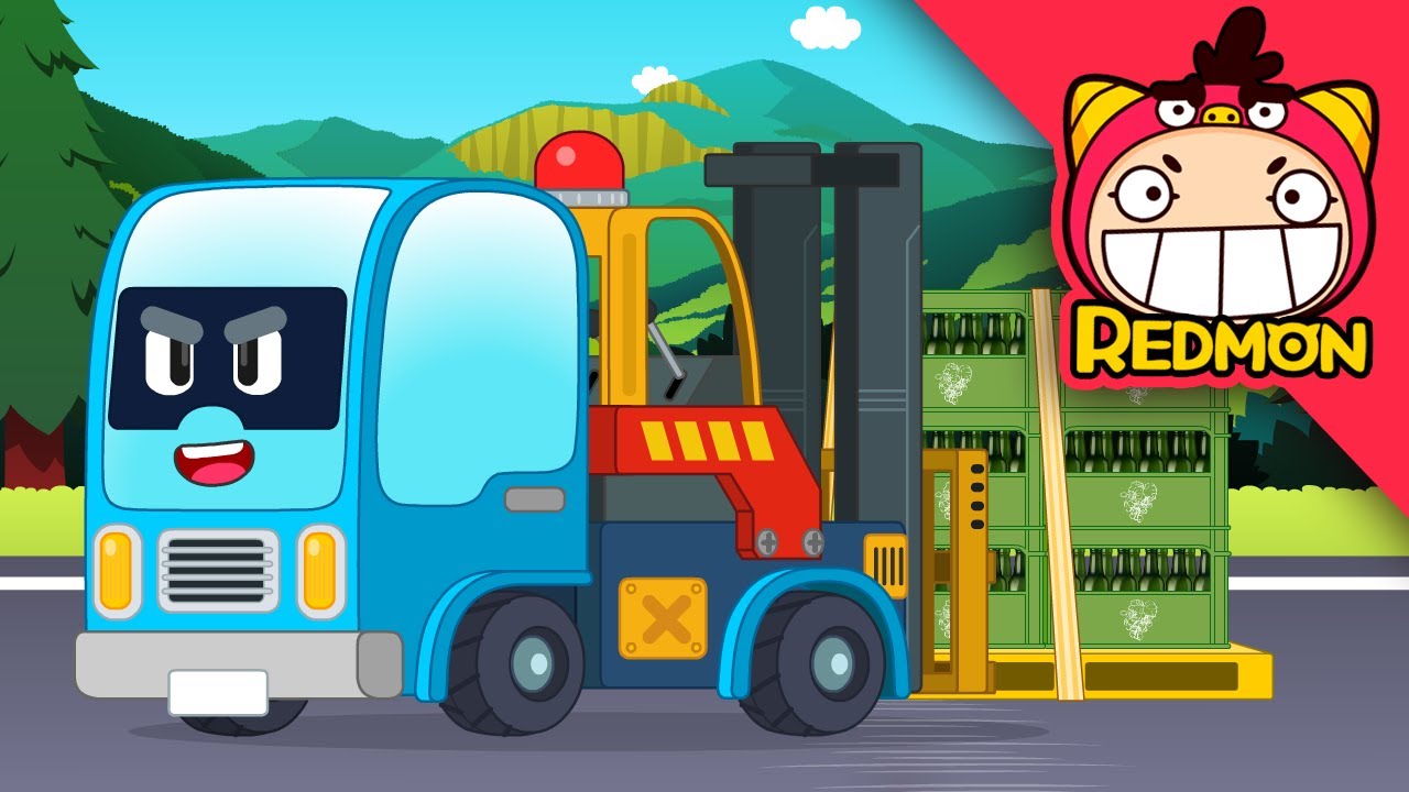 Make a Truck Mounted Forklift | Vehicle Assembly | 4K cartoon | REDMON