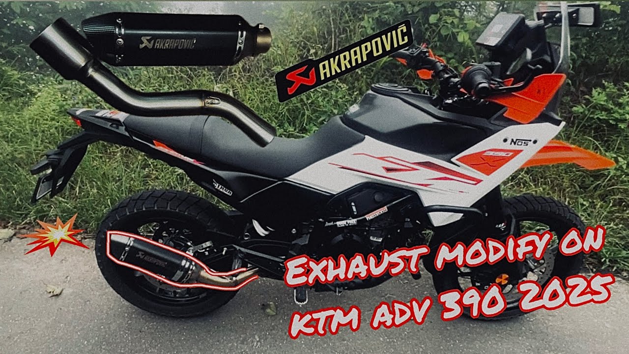 Exhaust modification on ktm adv 390 gen 2 💥🤯