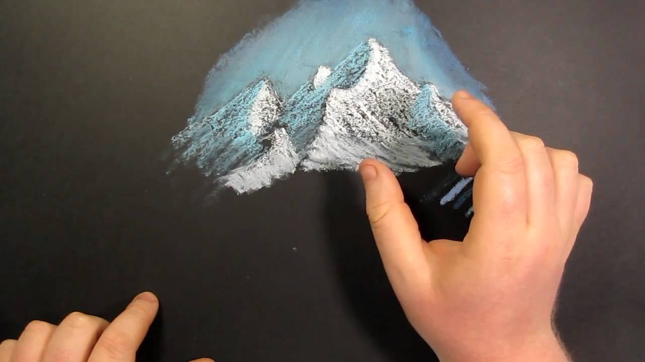 Tips and Tricks~How to Draw mountains with Oil Pastel