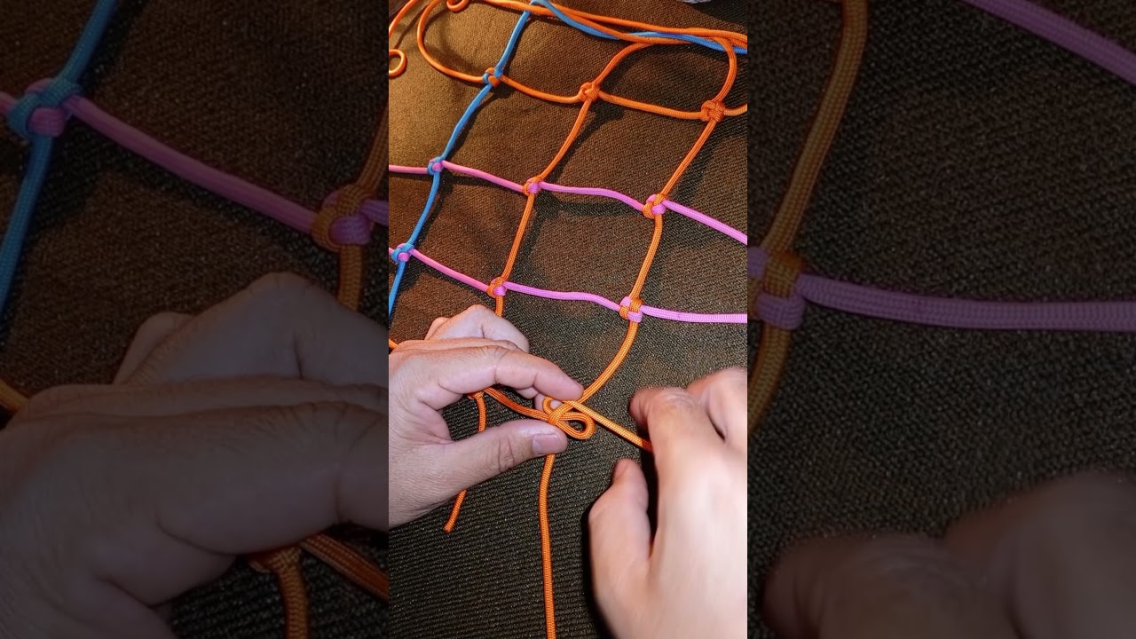 How to Tie Cargo Net Or Crown Knot #knot #craft #diy #knotskills