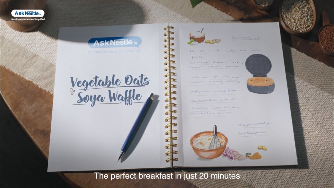 Vegetable Oats Soya Waffles Recipe |  Easy and Healthy Oats Soya Waffles Recipe | AskNestlé