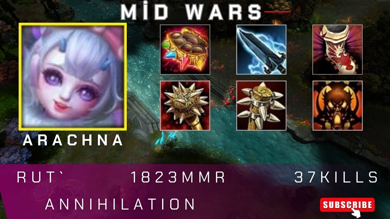 HoN | Mid Wars | Arachna | RUT` | 1823 MMR