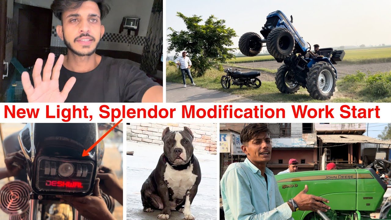 ☹️ पापा ने टोचन किंग छीन लिया। sonalika stunt, Splendor modification work start