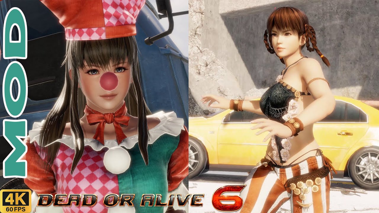 DOA6 Hitomi (Clown outfit mod) 💥 Leifang (Clown outfit) | CPU vs CPU (hardest level 8)