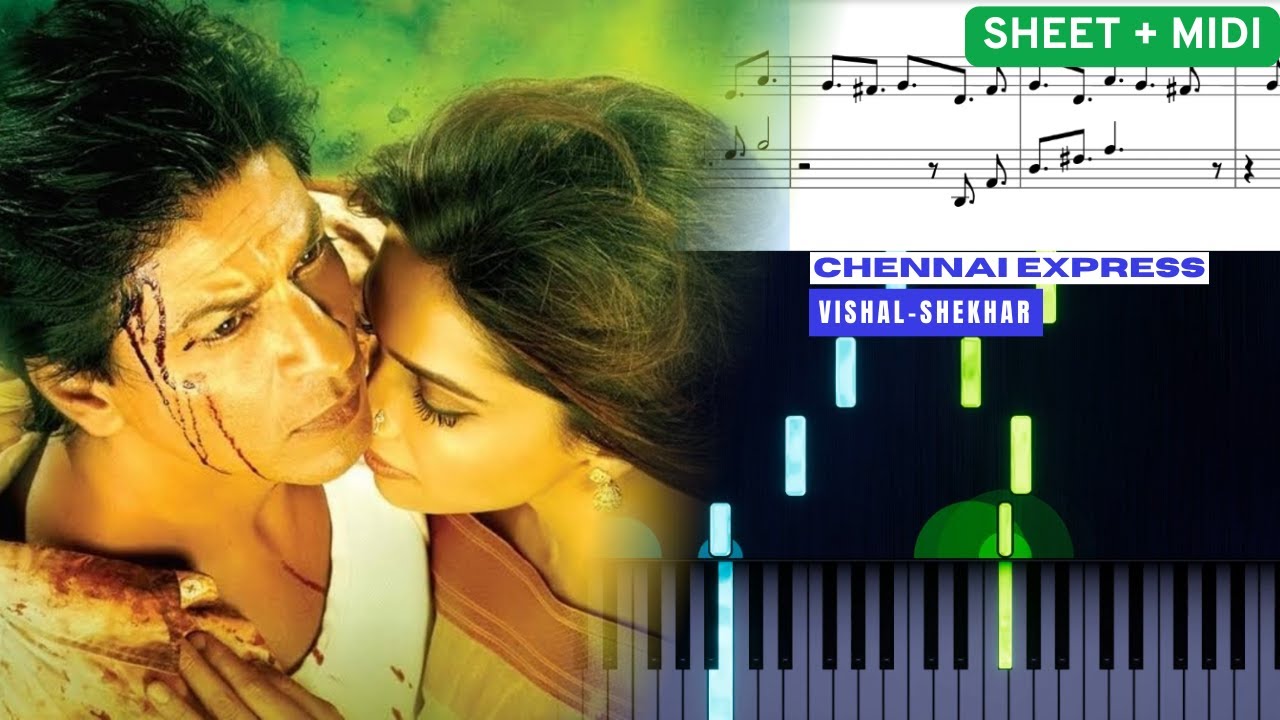 Chennai Express Theme - Easy Piano Tutorial ||  Vishal Shekhar