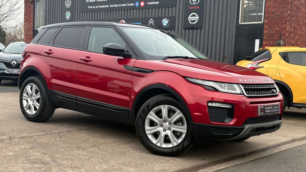 2016 (16) Land Rover Range Rover Evoque SE Tech 2.0 TD4 5Dr in Firenzi Red & Black. 8k Miles £16,000