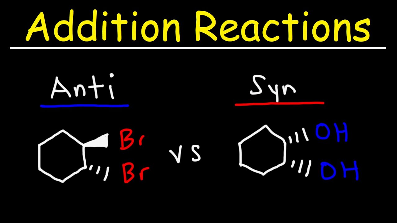 Anti Addition vs Syn Addition - Alkene Reactions