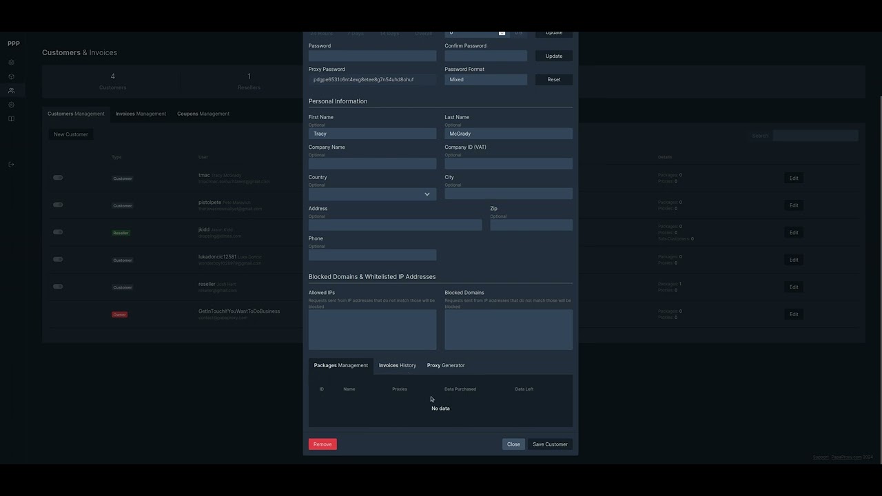 Papaproxy Essentials: Customers & Invoices
