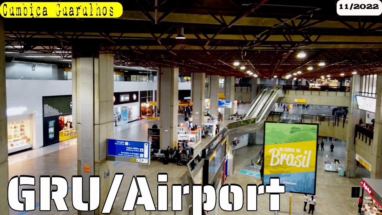 Terminais de embarque e desembarque 2 e 3 no aeroporto Guarulhos