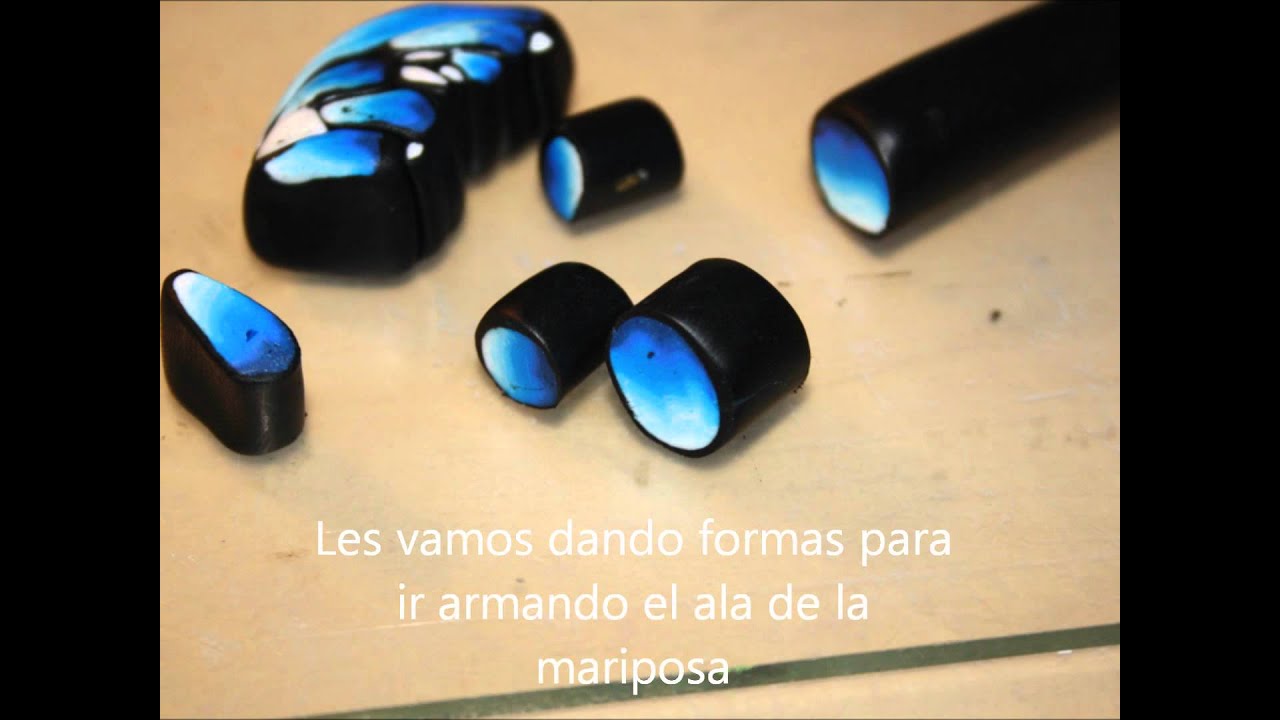 TUTORIAL MARIPOSA FIMO ARCILLA POLIMERICA