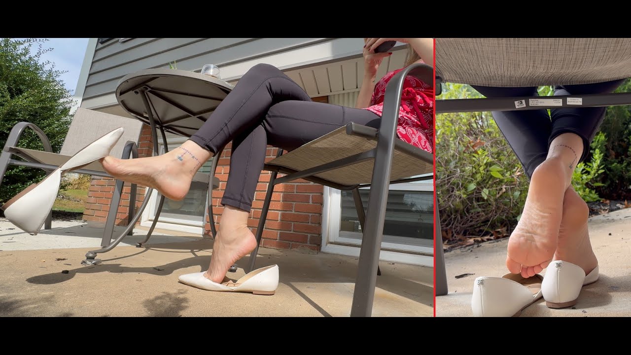 Sunbathing With Sams Preview (Shoeplay Dangling Heel Pop Flats Bare Feet)