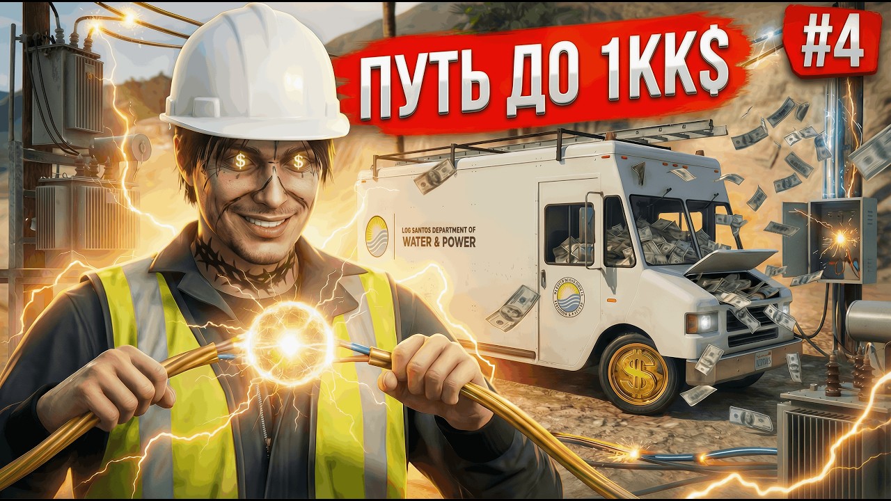 Встретил неадеквата на пути к 1.000.000$ на электрике в GTA 5 RP / Majestic RP