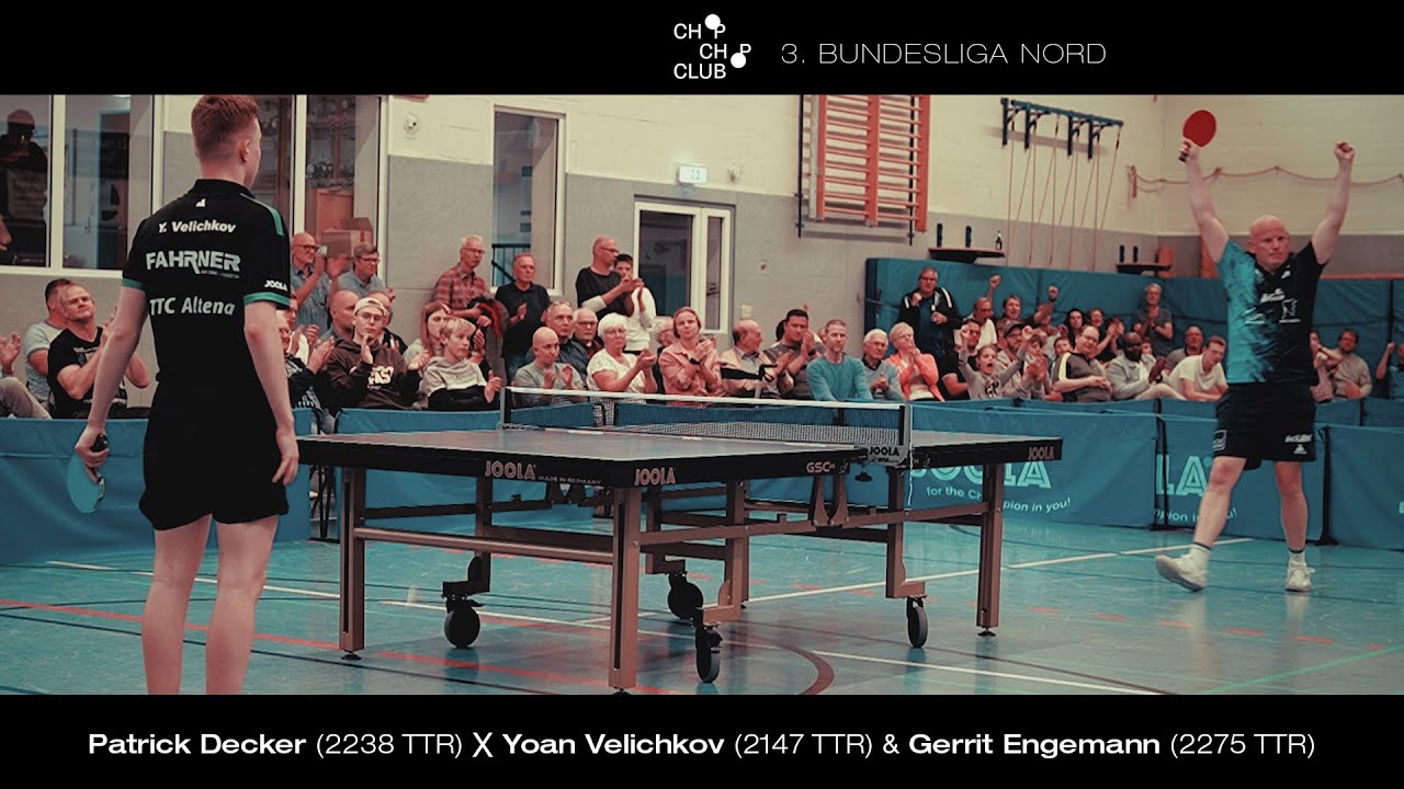 Patrick Decker vs. Yoan Velichkov & Gerrit Engemann  (3. Tischtennis Bundesliga Nord 2023/24)