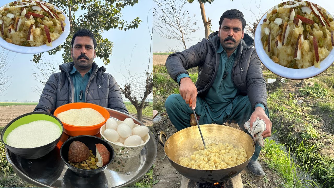 Anday Doodh Ka Halwa | Suji Anday Ka Halwa Recipe | Village Style Suji Doodh Ka Halwa