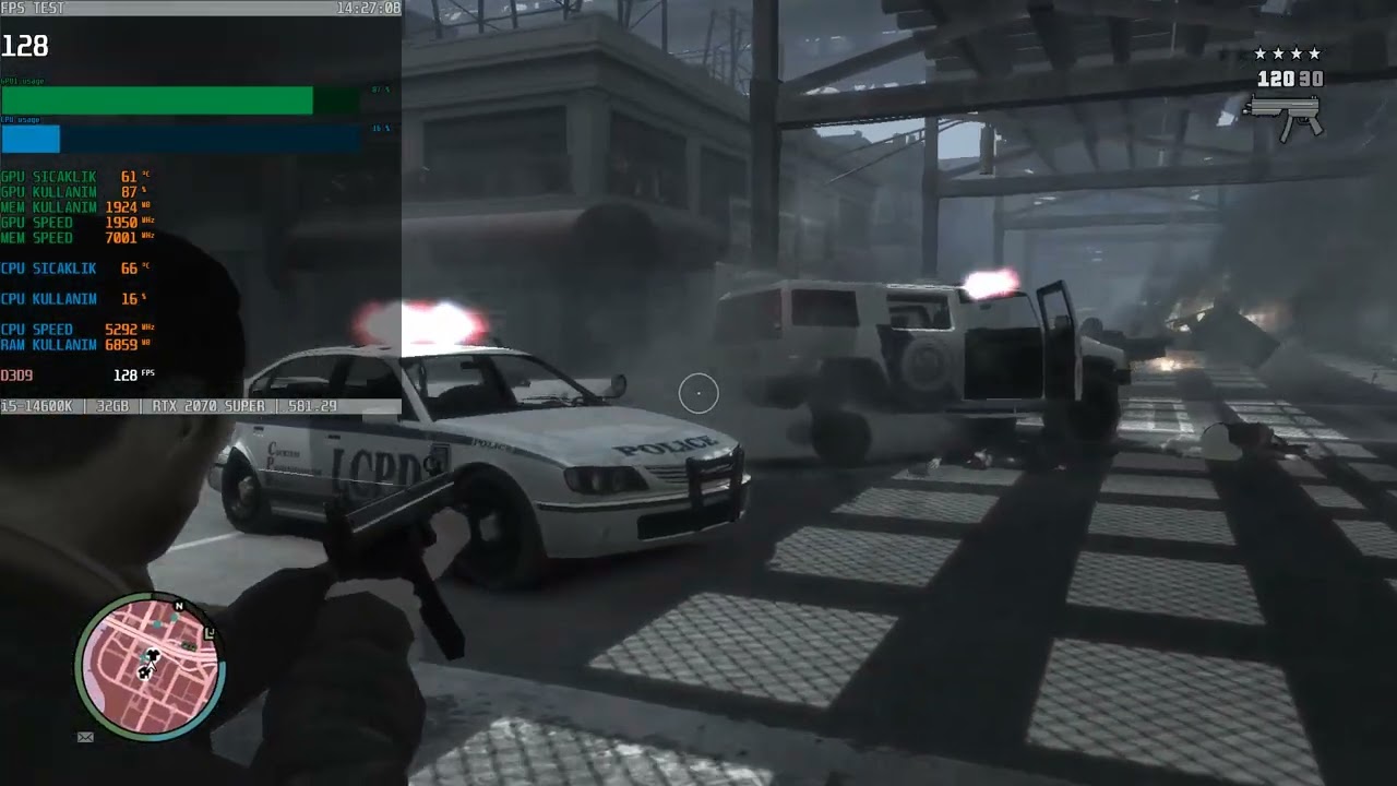 Grand Theft Auto IV / İ5-14600K / RTX 2070 SUPER / Max Settings