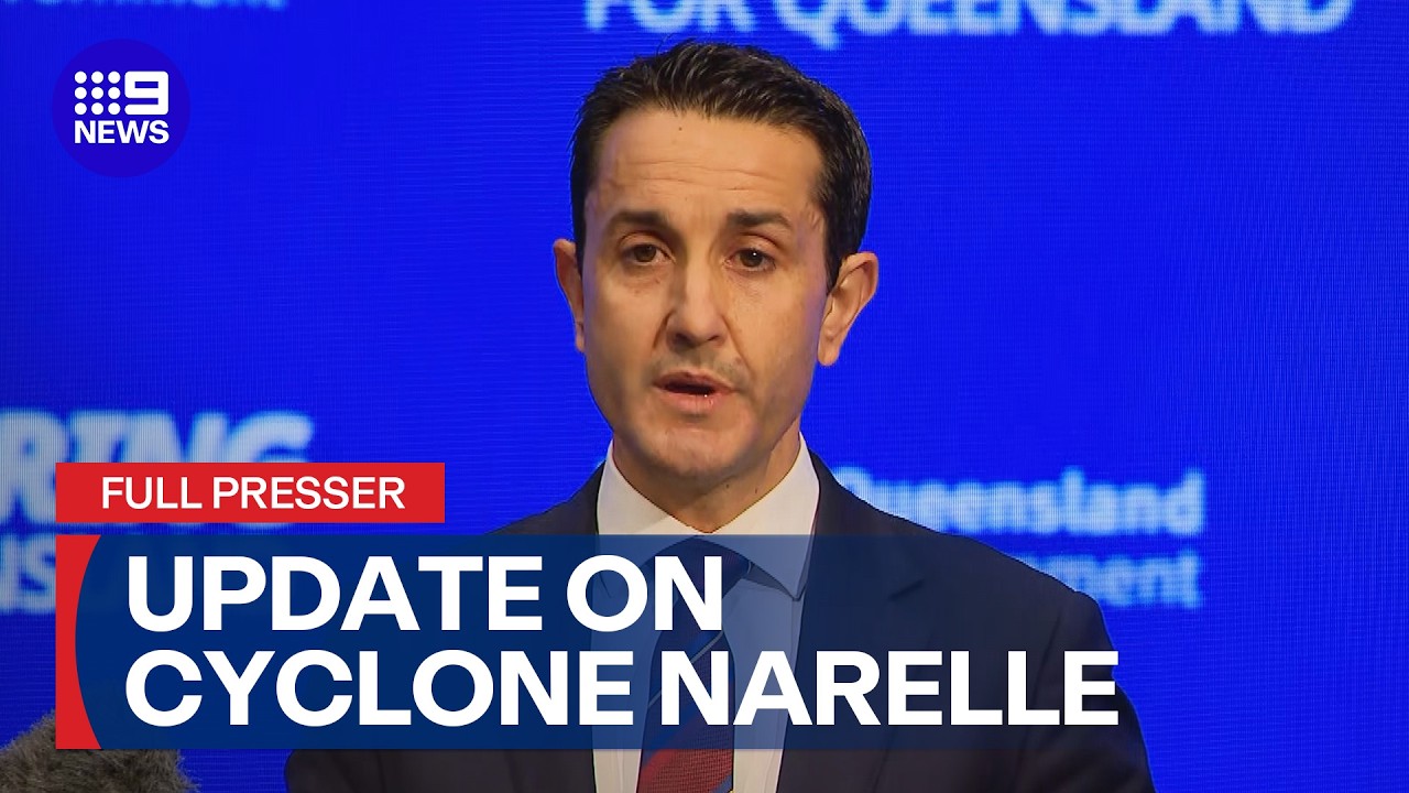 FULL PRESSER: Queensland Premier provides an update on Cyclone Narelle | 9 News Australia
