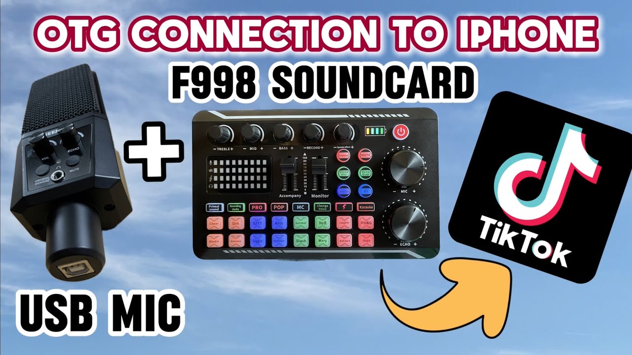 Звуковая карта F998 — подключение USB-микрофона для трансляции из TikTok