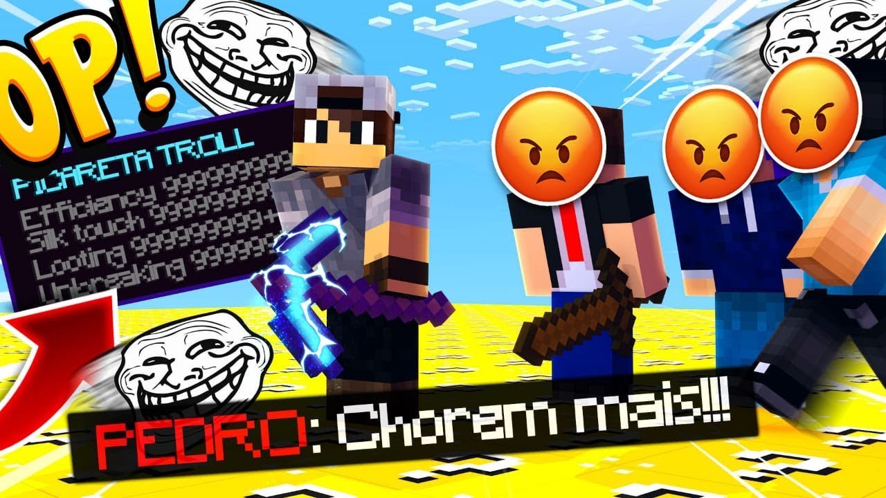 CUBÃO DE LUCKY BLOCK TROLL DA PICARETA OP!