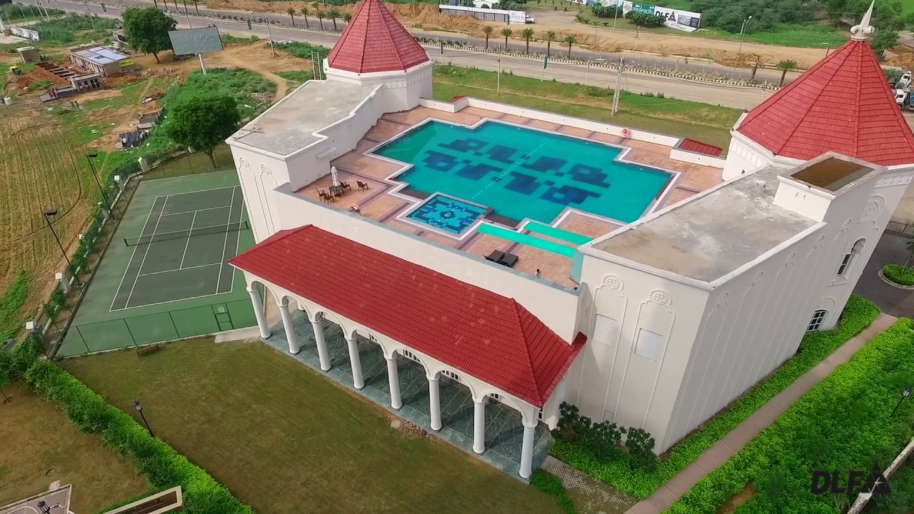 Aerial stock footage India DLF new town heights Manesar