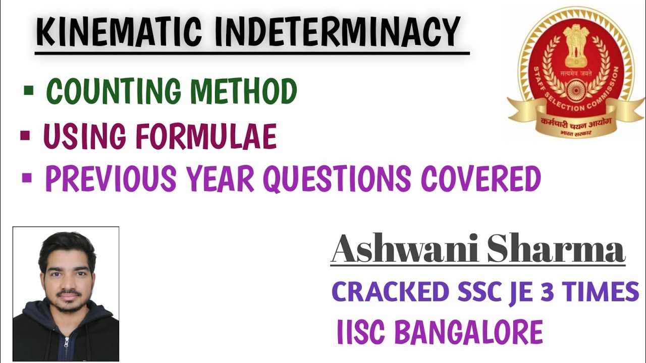 Kinematic Indeterminacy|| Formula and Basic Counting Method|| IMPORTANT PYQs Covered