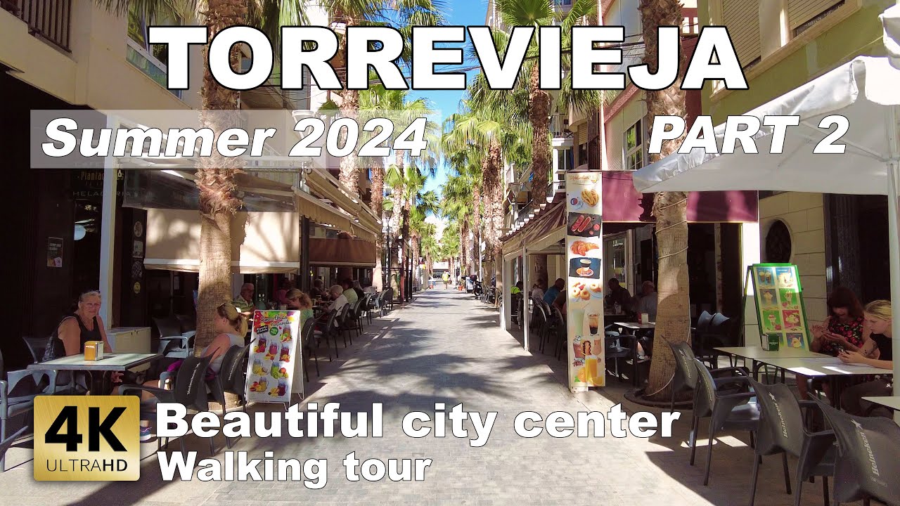 Torrevieja - Beautiful City Center, part 2 | Costa Blanca - Walking tour 2024 [4k 60 fps]