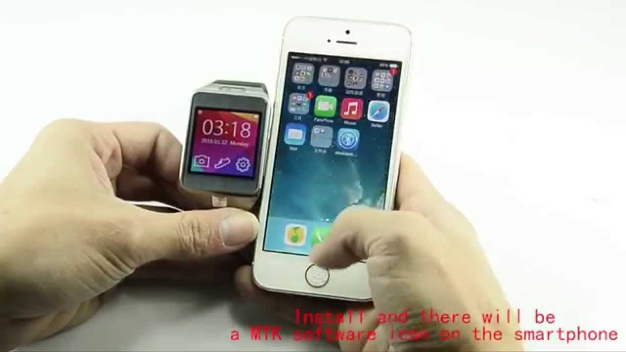 NO.1 G2 Bluetooth4.0 smart watch connects to Iphone ios system Smartphones Tutorials