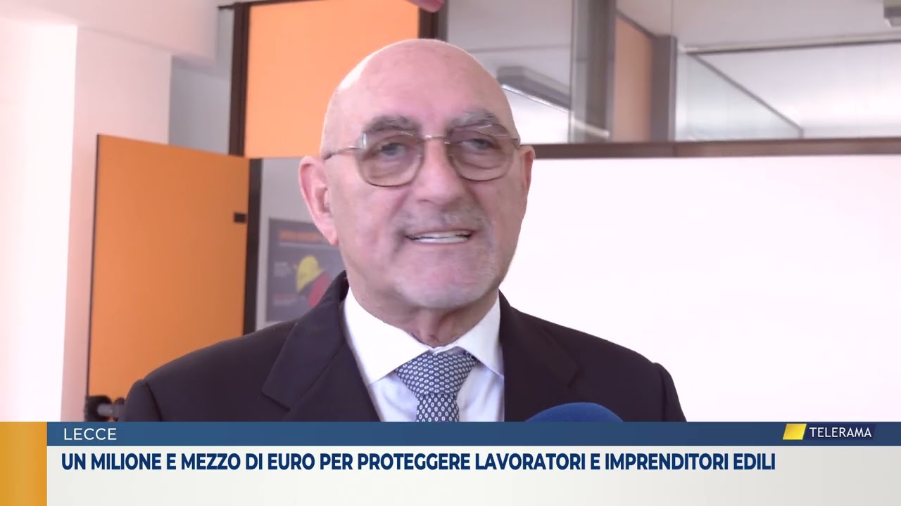 Un milione e mezzo di euro per proteggere lavoratori e imprenditori edili