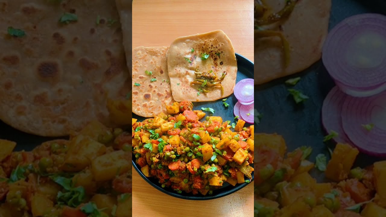 आलू गाजर मटर की टेस्टी चटपटी मसालेदार सूखी सब्जी | Gajar Matar Aloo Ki Recipe in Hindi | babskitchen