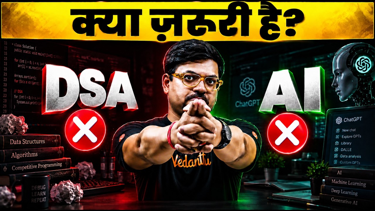 DSA vs AI : What Should You Learn in 2026 ? Harsh Sir