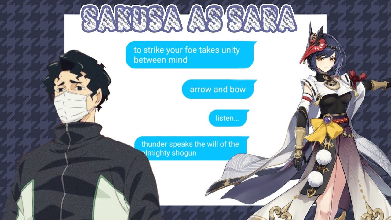 sakusa as kujou sara  // haikyuu text // genshin impact skit // ep2