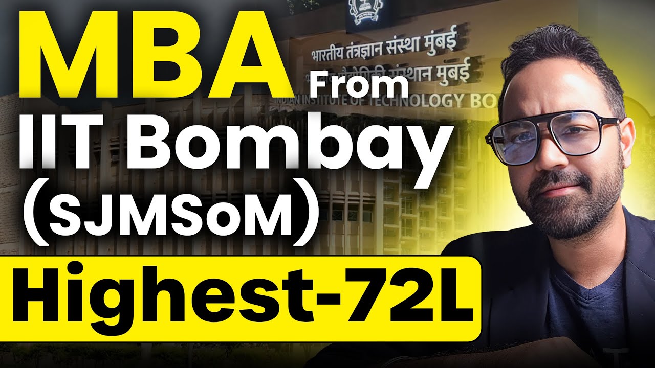 Is an MBA from IIT Bombay (SJMSoM) worth it? Placement Stats | Highest 72 Lakhs | RTI Data