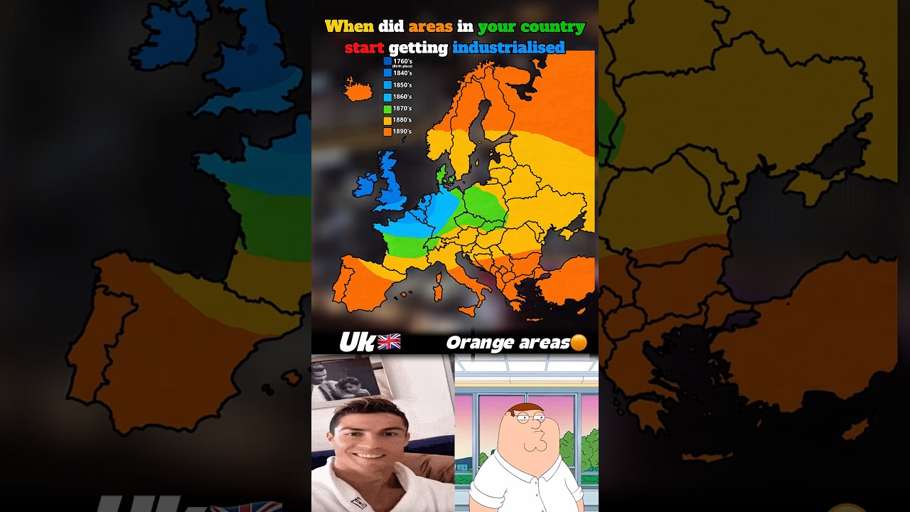 When did areas in your country start getting industrialised? 🏭#europe #geography #mapping #memes