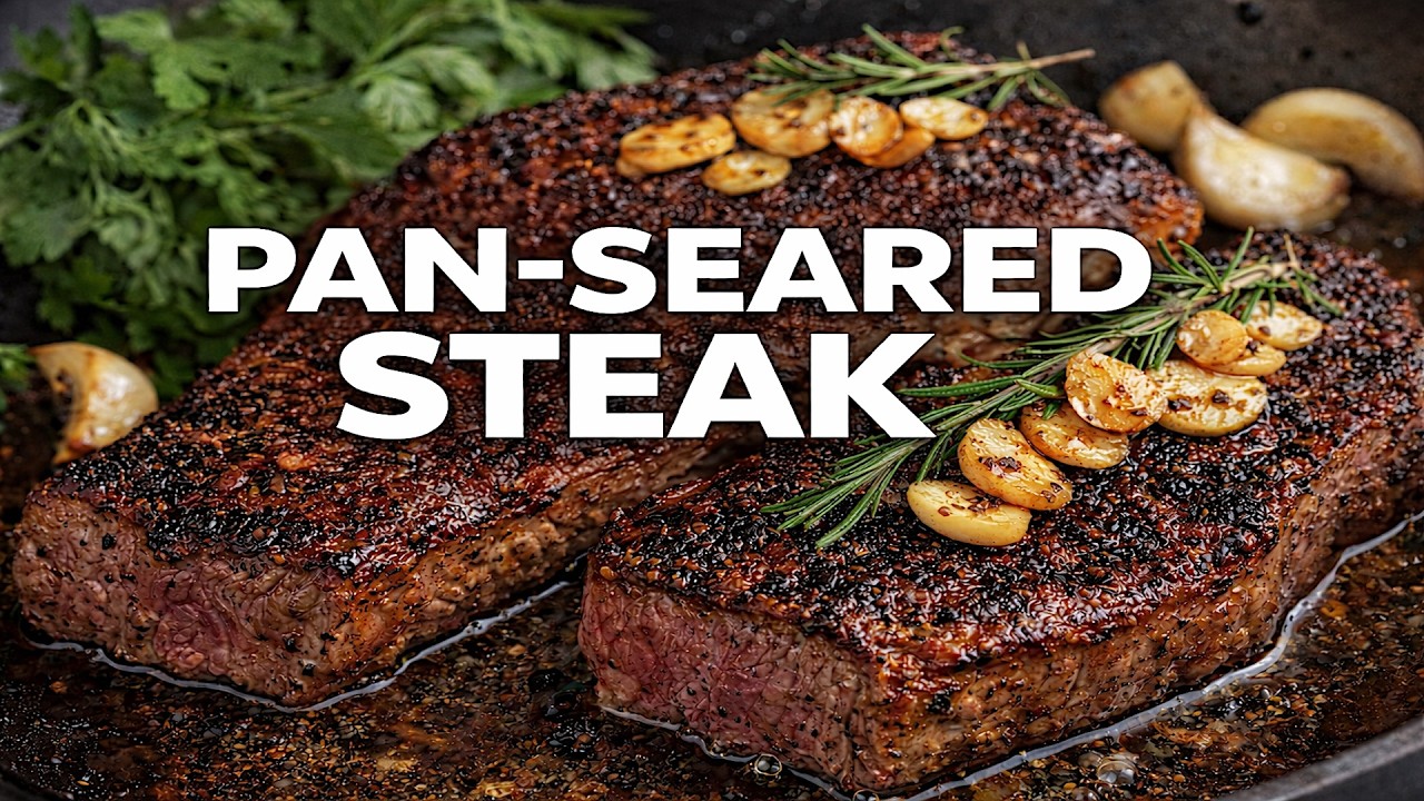 Perfect Pan-Seared Steak with Garlic & Rosemary 🔥🥩