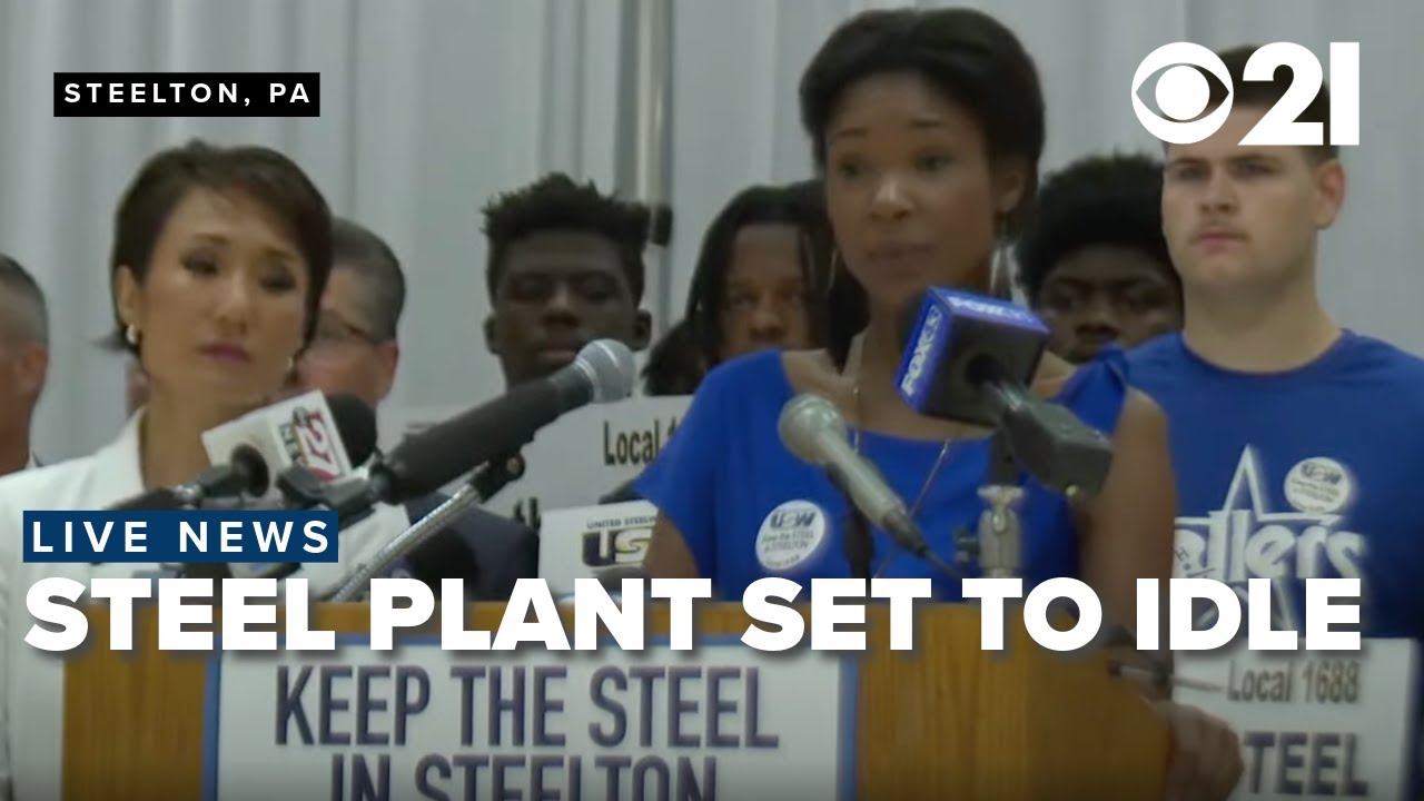 Steel plant set to idle; 500 workers to be laid off as leaders hold rally