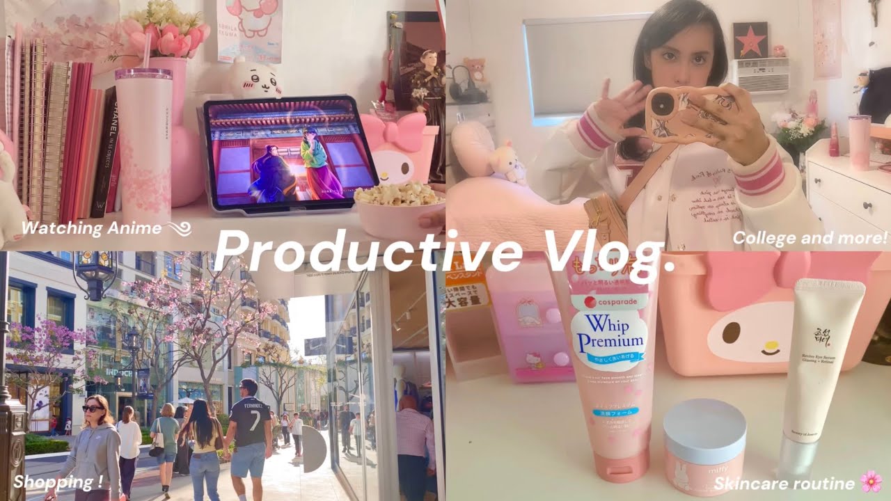 Productive vlog ꨄ | Shopping , Anime, College and more !