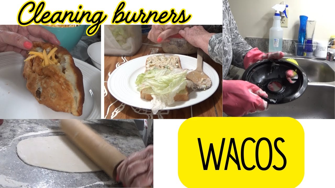 I CAN'T STOP EATING THEM II WACOS II CLEANING MY STOVE BURNERS II CHICKEN SALAD, NO SKIN!
