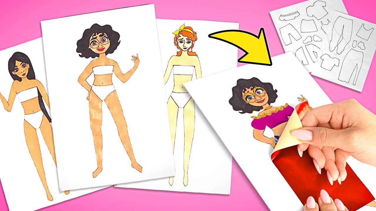 Roupas de Papel Para Personagens do Filme Encanto