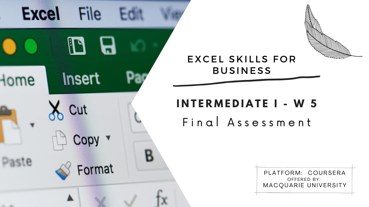 Excel Skills for Business: Intermediate I - w5 ǀǀ Final assessment ǀǀ Macquarie University