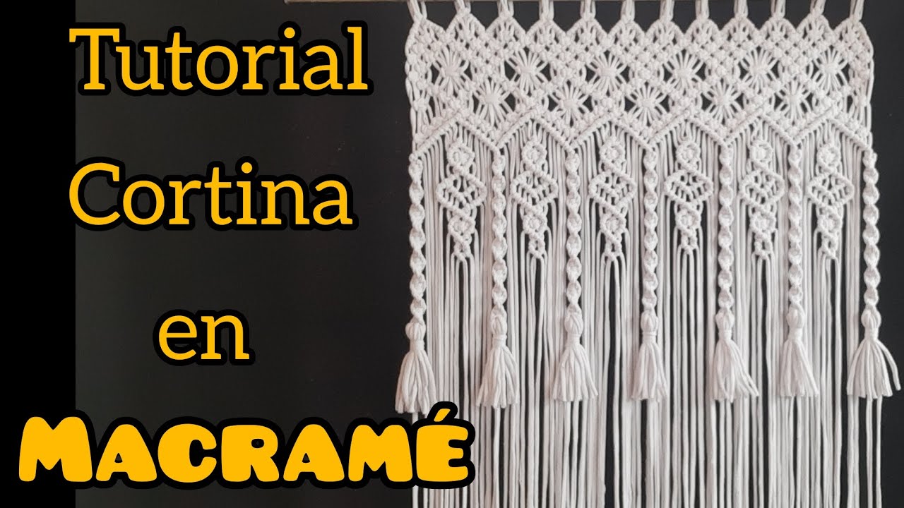 Tutorial Cortina en Macramé N°87. Macramé Curtain Tutorial. #macramé #diy #artesanato