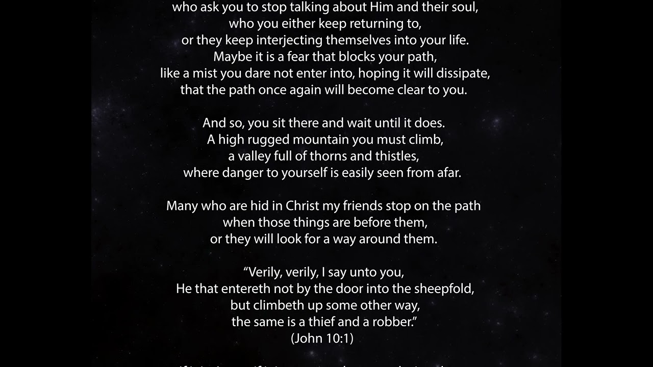 On the Path Before You