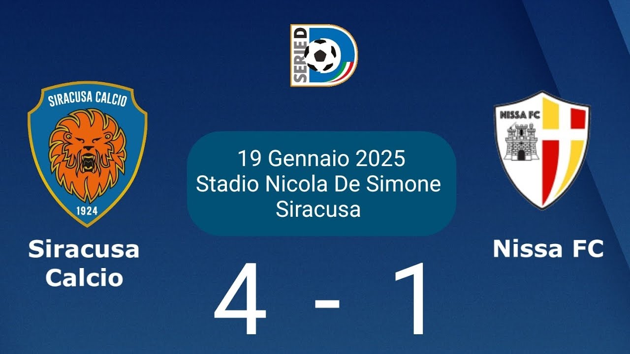 19 Gennaio 2025 Siracusa Calcio 1924 vs Nissa FC 4-1, servizio a cura di TRIS TV