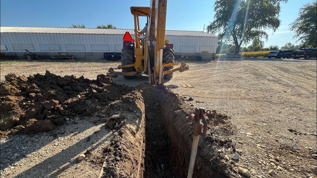 Electric and water to the new barn!