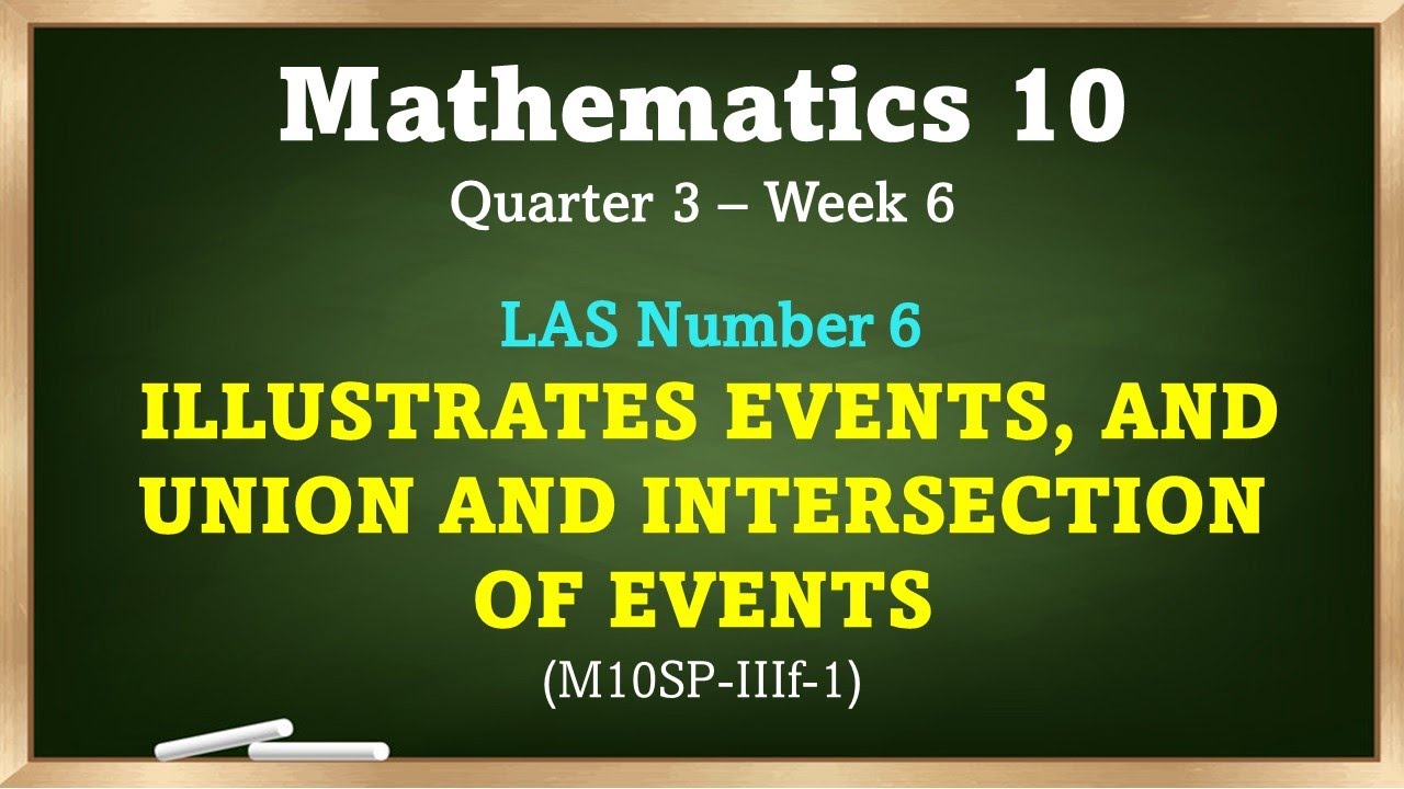 Quarter 3 LAS 6 - Illustrates Events, and Union and Intersection of Events