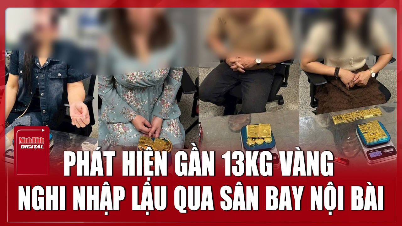Hải quan Nội Bài “tóm gọn” 5 hành khách giấu gần 13kg kim loại nghi là vàng trong người