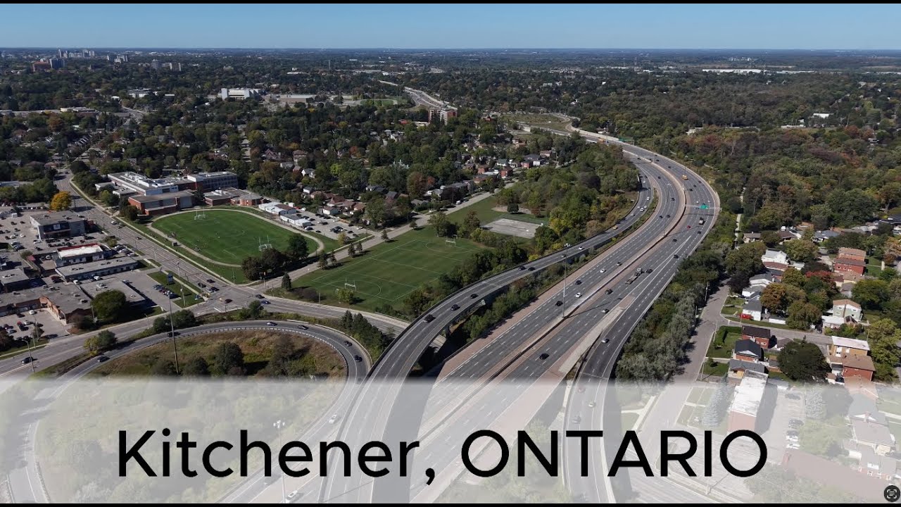 Kitchener, Ontario by drone in 4k