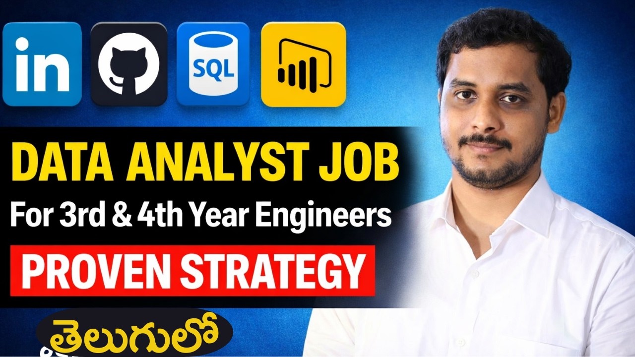 Data Analyst Roadmap for 3rd & 4th Year Engineering Students | Proven Strategy to Crack Fresher Job