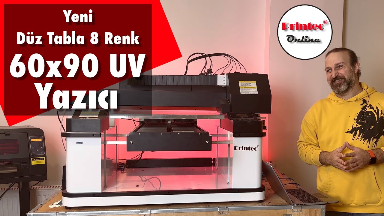 Printec Pro 60×90 – 8 Renk UV Yazıcı Tanıtım Videosu